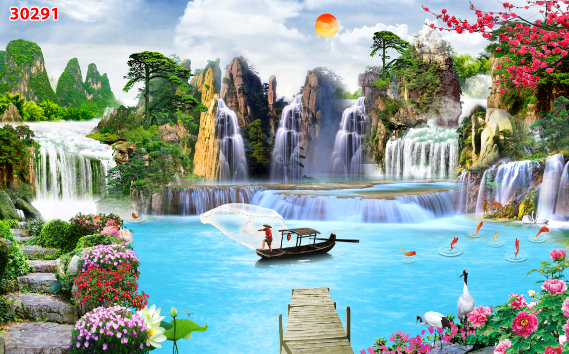 mau-tranh-canvas-son-thuy-huu-tinh-30291