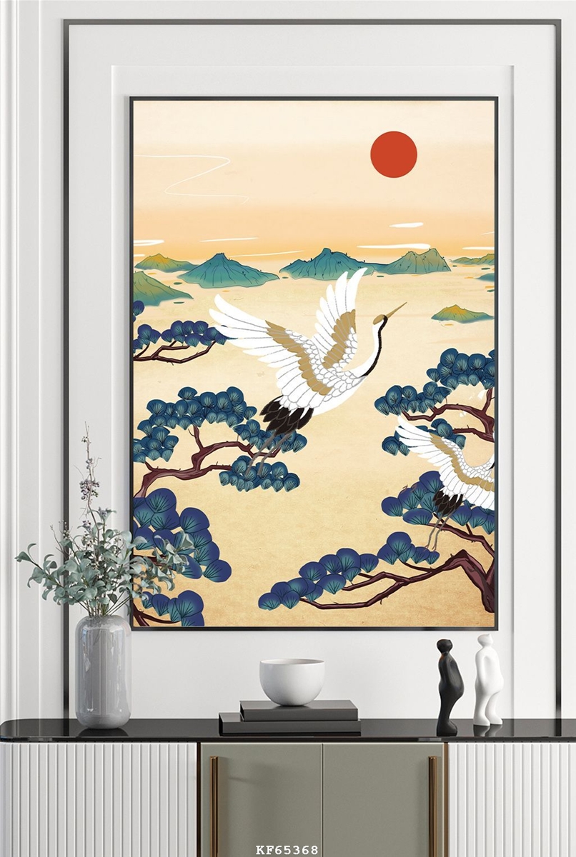 mau-tranh-trang-guong-chim-hac-65368