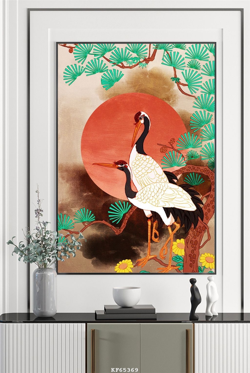 mau-tranh-trang-guong-chim-hac-65369