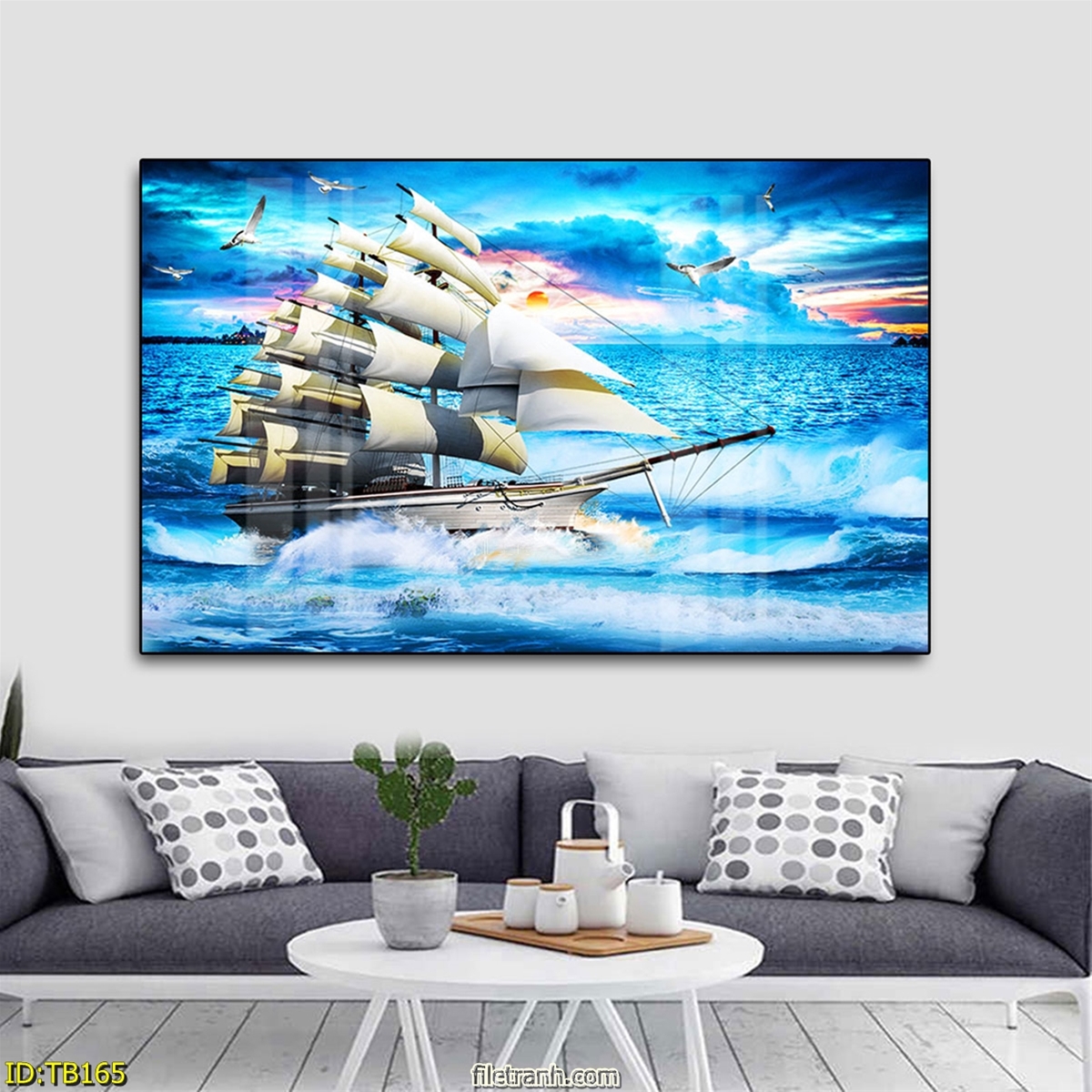 y-nghia-phong-thuy-cua-tranh-trang-guong-thuan-buom-xuoi-gio