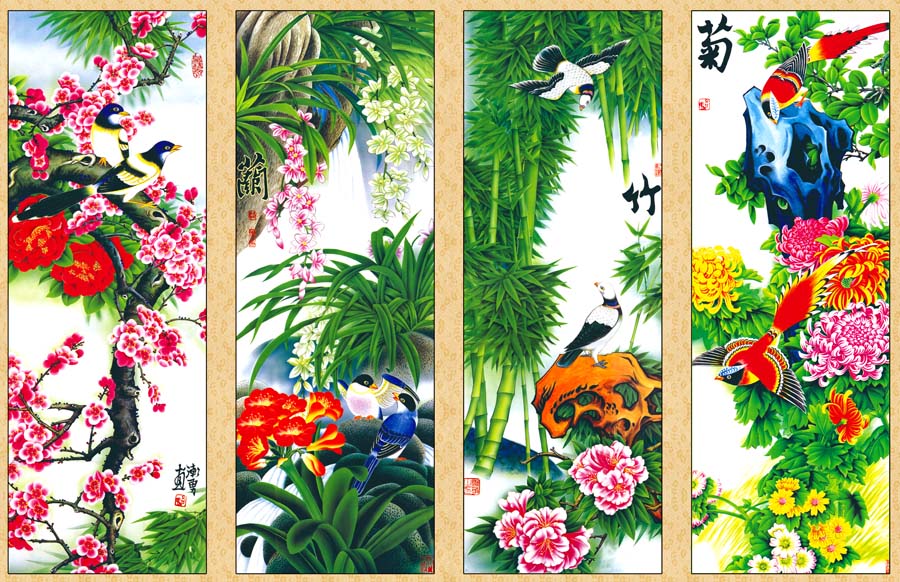 mau-tranh-canvas-tu-quy-bon-mua-39