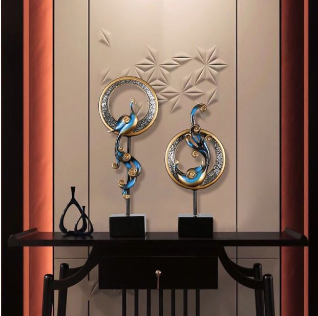 tuong-doi-chim-phuong-hoang-trang-tri-phong-khach-hien-dai